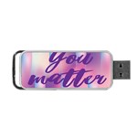 You Matter Purple Blue Triangle Vintage Waves Behance Feelings Beauty Portable USB Flash (One Side) Front