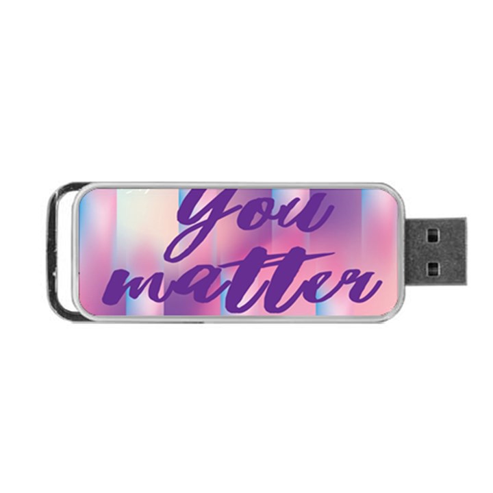 You Matter Purple Blue Triangle Vintage Waves Behance Feelings Beauty Portable USB Flash (One Side)