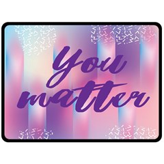 You Matter Purple Blue Triangle Vintage Waves Behance Feelings Beauty Double Sided Fleece Blanket (large)  by Mariart