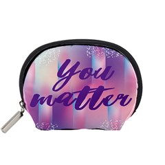 You Matter Purple Blue Triangle Vintage Waves Behance Feelings Beauty Accessory Pouches (small)  by Mariart