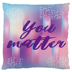 You Matter Purple Blue Triangle Vintage Waves Behance Feelings Beauty Large Flano Cushion Case (two Sides) by Mariart