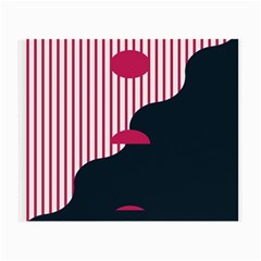 Waves Line Polka Dots Vertical Black Pink Small Glasses Cloth by Mariart