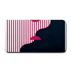 Waves Line Polka Dots Vertical Black Pink Medium Bar Mats