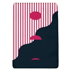 Waves Line Polka Dots Vertical Black Pink Flap Covers (l)  by Mariart