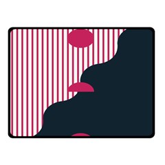 Waves Line Polka Dots Vertical Black Pink Double Sided Fleece Blanket (small)  by Mariart