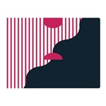 Waves Line Polka Dots Vertical Black Pink Double Sided Flano Blanket (Mini)  35 x27  Blanket Front