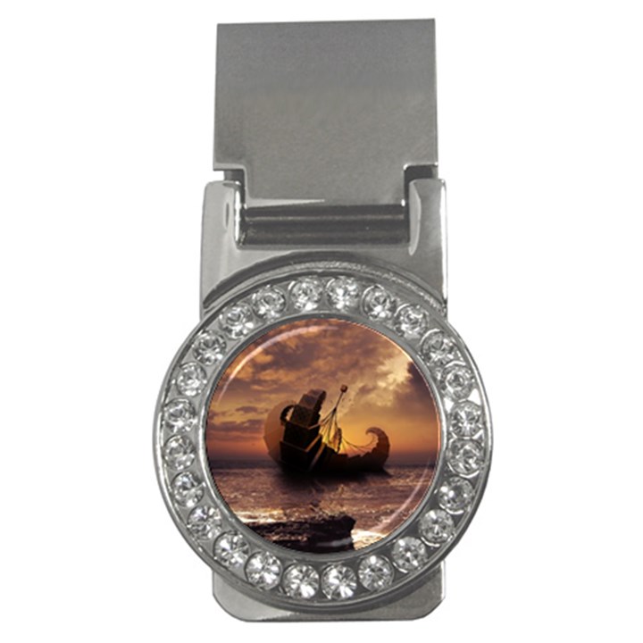 Steampunk Fractalscape, A Ship For All Destinations Money Clips (CZ) 