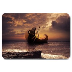 Steampunk Fractalscape, A Ship For All Destinations Large Doormat 