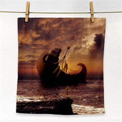 Steampunk Fractalscape, A Ship For All Destinations Face Towel