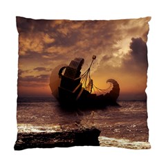 Steampunk Fractalscape, A Ship For All Destinations Standard Cushion Case (two Sides) by jayaprime