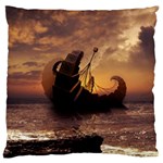 Steampunk Fractalscape, A Ship For All Destinations Large Cushion Case (One Side) Front