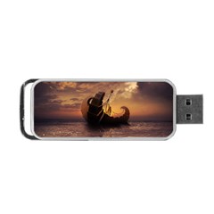 Steampunk Fractalscape, A Ship For All Destinations Portable Usb Flash (one Side)