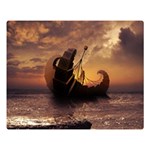 Steampunk Fractalscape, A Ship For All Destinations Double Sided Flano Blanket (Large)  80 x60  Blanket Front