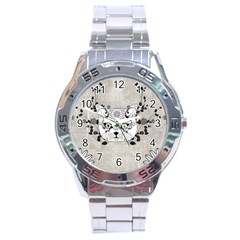 Wonderful Sugar Cat Skull Stainless Steel Analogue Watch by FantasyWorld7