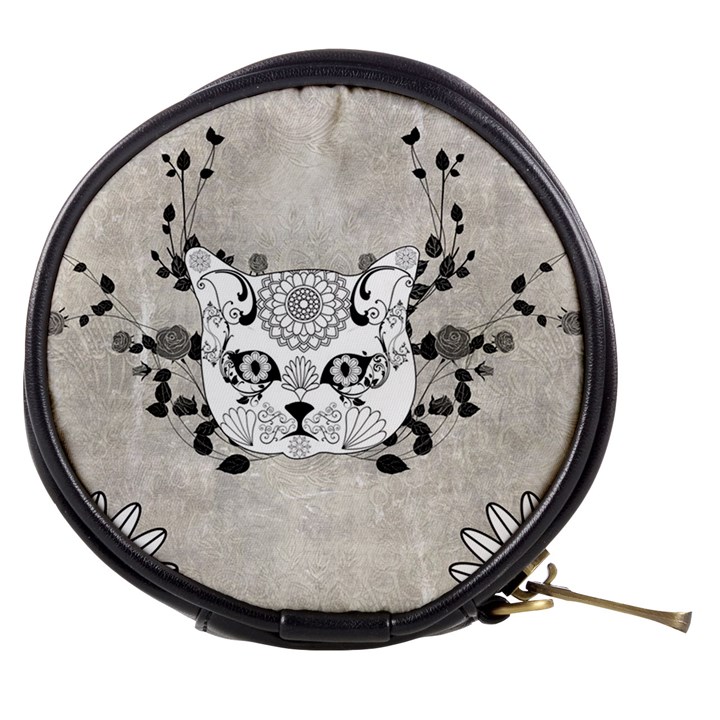 Wonderful Sugar Cat Skull Mini Makeup Bags