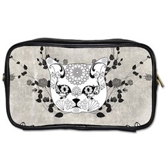 Wonderful Sugar Cat Skull Toiletries Bags 2-side by FantasyWorld7