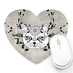 Wonderful Sugar Cat Skull Heart Mousepads by FantasyWorld7