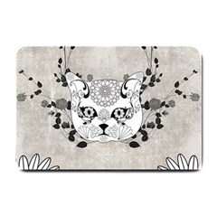 Wonderful Sugar Cat Skull Small Doormat  by FantasyWorld7