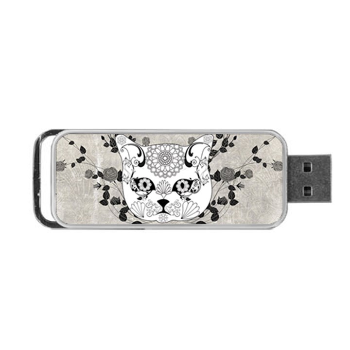 Wonderful Sugar Cat Skull Portable USB Flash (Two Sides)