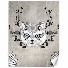 Wonderful Sugar Cat Skull Canvas 12  X 16   by FantasyWorld7