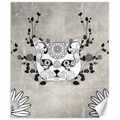 Wonderful Sugar Cat Skull Canvas 20  X 24   by FantasyWorld7