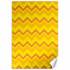 Zigzag (orange And Yellow) Canvas 12  X 18   by berwies