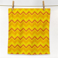 Zigzag (orange And Yellow) Face Towel by berwies