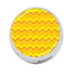 Zigzag (orange And Yellow) 4-port Usb Hub (one Side)