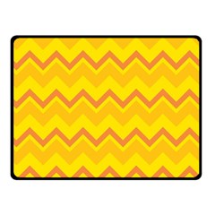 Zigzag (orange And Yellow) Fleece Blanket (small)