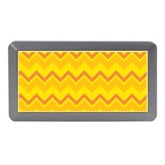 Zigzag (orange And Yellow) Memory Card Reader (mini)