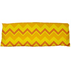 Zigzag (orange And Yellow) Body Pillow Case Dakimakura (two Sides) by berwies