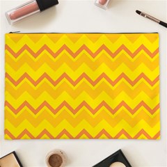 Zigzag (orange And Yellow) Cosmetic Bag (xxl) 