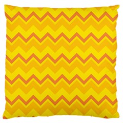 Zigzag (orange And Yellow) Standard Flano Cushion Case (two Sides)