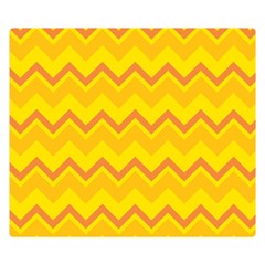 Zigzag (orange And Yellow) Double Sided Flano Blanket (small)  by berwies