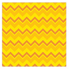 Zigzag (orange And Yellow) Large Satin Scarf (square) by berwies