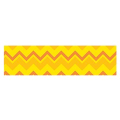 Zigzag (orange And Yellow) Satin Scarf (oblong)