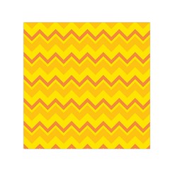 Zigzag (orange And Yellow) Small Satin Scarf (square)