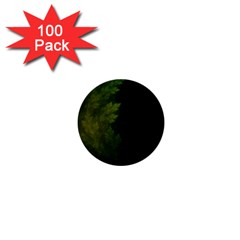 Beautiful Fractal Pines In The Misty Spring Night 1  Mini Buttons (100 Pack)  by jayaprime