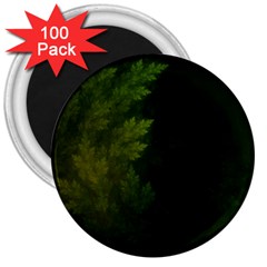 Beautiful Fractal Pines In The Misty Spring Night 3  Magnets (100 Pack) by jayaprime