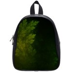 Beautiful Fractal Pines In The Misty Spring Night School Bags (Small)  Front