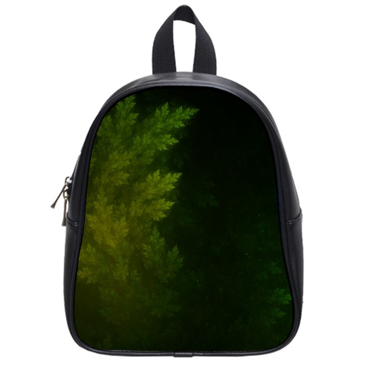 Beautiful Fractal Pines In The Misty Spring Night School Bags (Small) 