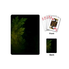 Beautiful Fractal Pines In The Misty Spring Night Playing Cards (mini)  by jayaprime