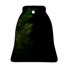 Beautiful Fractal Pines In The Misty Spring Night Ornament (bell) by jayaprime