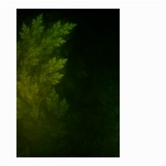 Beautiful Fractal Pines In The Misty Spring Night Small Garden Flag (two Sides) by jayaprime