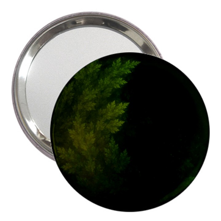 Beautiful Fractal Pines In The Misty Spring Night 3  Handbag Mirrors