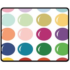 Brights Pastels Bubble Balloon Color Rainbow Fleece Blanket (medium)  by Mariart