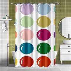 Brights Pastels Bubble Balloon Color Rainbow Shower Curtain 48  X 72  (small) 