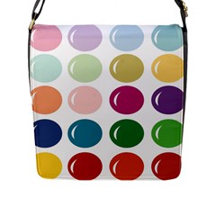 Brights Pastels Bubble Balloon Color Rainbow Flap Messenger Bag (l)  by Mariart