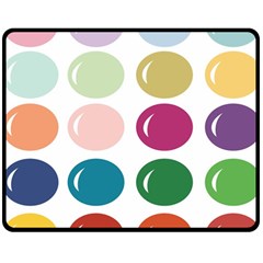 Brights Pastels Bubble Balloon Color Rainbow Double Sided Fleece Blanket (medium)  by Mariart