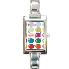 Brights Pastels Bubble Balloon Color Rainbow Rectangle Italian Charm Watch by Mariart